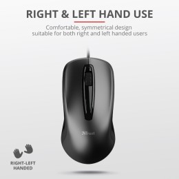 ÷ Mouse trust carve usb 3 botones y rueda desplazamiento 1200dpi color negro 23733
