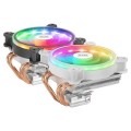 ÷ Ventilador con disipador para cpu mars gaming mcpu220 white iluminacion dual argb perfil bajo disipa
