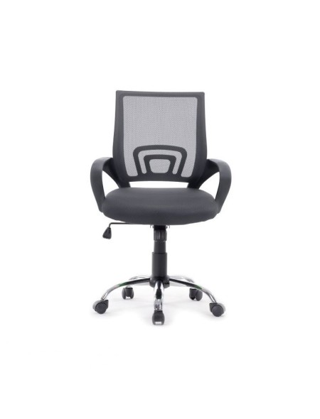 ÷ Silla de oficina equip de malla color gris oscuro recubrimiento pu de alta calidad dise?o ergonomico