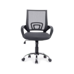 ÷ Silla de oficina equip de malla color gris oscuro recubrimiento pu de alta calidad dise?o ergonomico