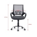 ÷ Silla de oficina equip de malla color gris oscuro recubrimiento pu de alta calidad dise?o ergonomico