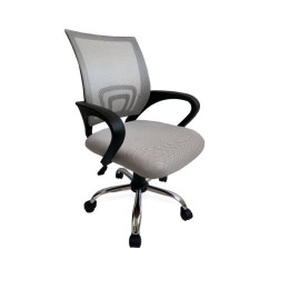 ÷ Silla de oficina equip de malla color gris claro recubrimiento pu de alta calidad dise?o ergonomico