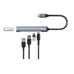 ÷ Hub usb-c 3.2 equip life 2 puertos usb 2.0 1 puerto usb 3.0 1 puerto usb-c + 1 puerto usb c carga ha