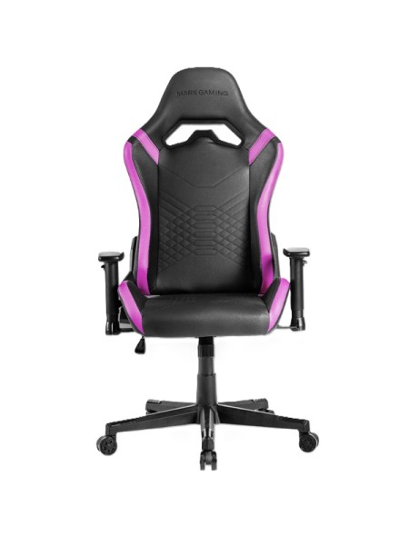 ÷ Silla gamer mars gaming mgcprobp negra con detalle violetas brazos regulables en altura reclinable 1