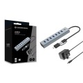 ÷ Hub usb 3.0 conceptronic hubbies21gp 7 puertos  usb-c a  7xusb-a con alimentador