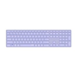 ÷ Teclado rapoo wireless y bluetooth e9800m 2.4ghz bt 3.0 5.0 dise?o ultrafino bateria lila