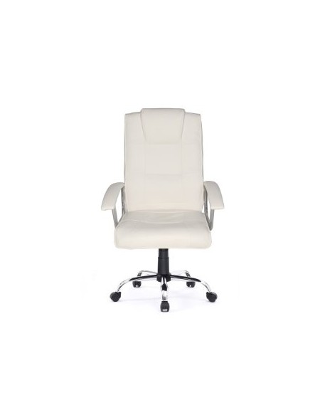 ÷ Silla de oficina equip respaldo alto color blanco recubrimiento pu de alta calidad ergonomica