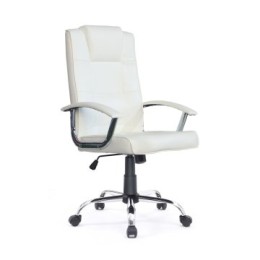 ÷ Silla de oficina equip respaldo alto color blanco recubrimiento pu de alta calidad ergonomica