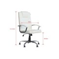 ÷ Silla de oficina equip respaldo alto color blanco recubrimiento pu de alta calidad ergonomica