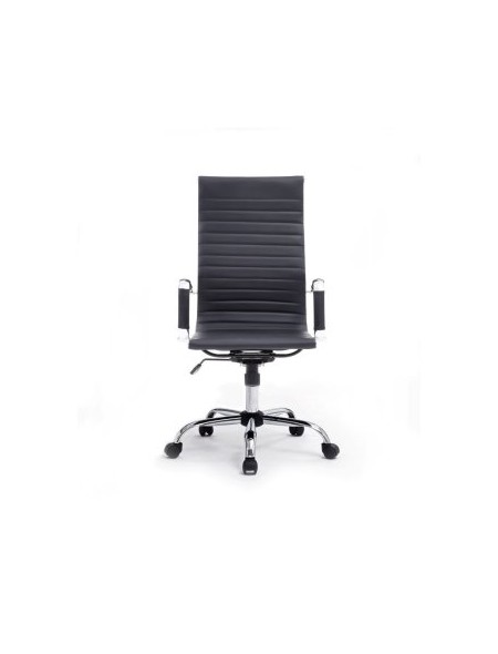 ÷ Silla de oficina equip respaldo alto color negro recubrimiento pu de alta calidad ergonomica
