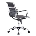 ÷ Silla de oficina equip respaldo medio color negro recubrimiento pu de alta calidad ergonomica