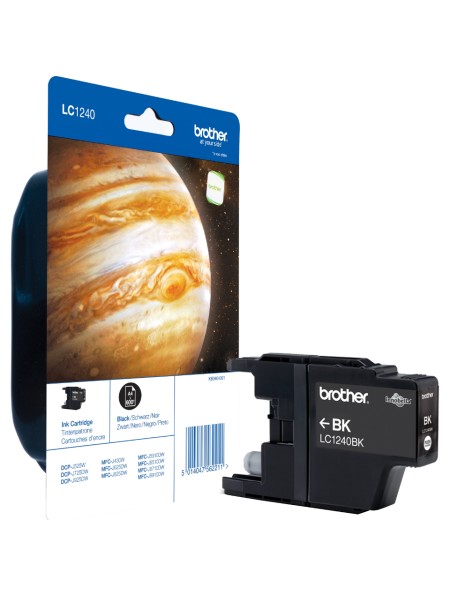 ÷ Tinta original brother lc1240bkbp negro 7.1ml + alarma
