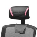 ÷ Silla ergonomica mars gaming mgc-ergo negra con detalles en rosa respaldo en malla transpirable ajus