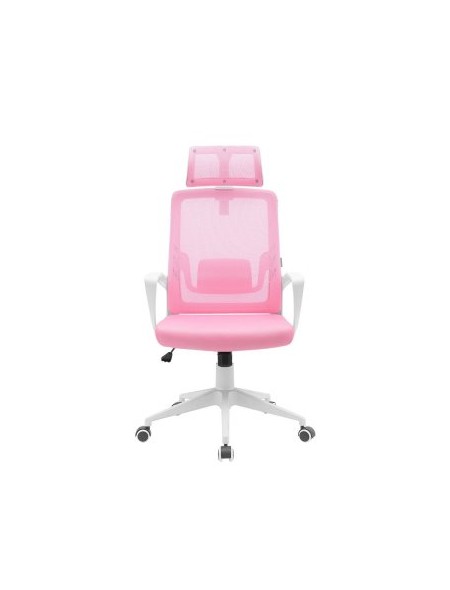 ÷ Silla ergonomica mars gaming mgcergolitewpk rosa con detalles en blanco respaldo en malla transpirab