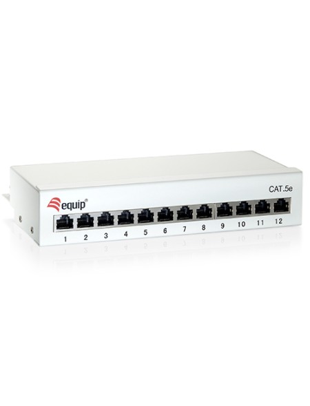 ÷ Patch panel de sobremesa cat 6 apantallado 12 puertos color blanco