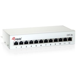 ÷ Patch panel de sobremesa cat 6 apantallado 12 puertos color blanco