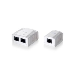 ÷ Roseta de superficie categoria 6 2 hembras rj45