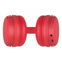 ÷ Headset bluetooth energy system style 3 plegables bt 5.1 deep bass bateria 25h microfono color roj