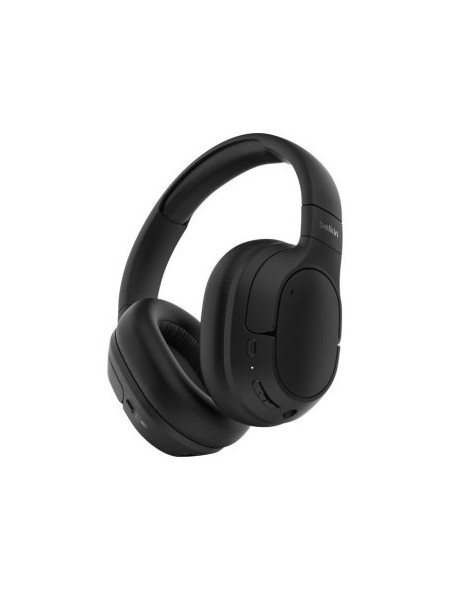 ÷ Headset bluetooth belkin aud008hqbk circumaural con cancelacion ruido, carga usb-c negro