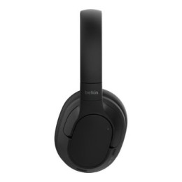 ÷ Headset bluetooth belkin aud008hqbk circumaural con cancelacion ruido, carga usb-c negro