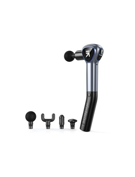 ÷ Pistola de masaje muscular renpho reach 5 velocidades 4 cabezales pantalla led