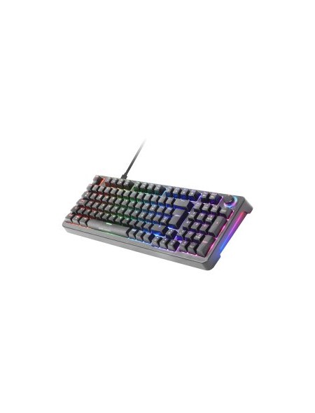 ÷ Teclado mars gaming mkproyes mecanico rgb silent switch  rueda de control color negro